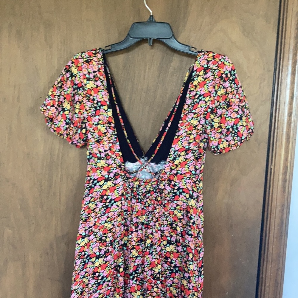 Rewind long floral print dress w criss cross in back boho XXL jrs - Picture 8 of 17